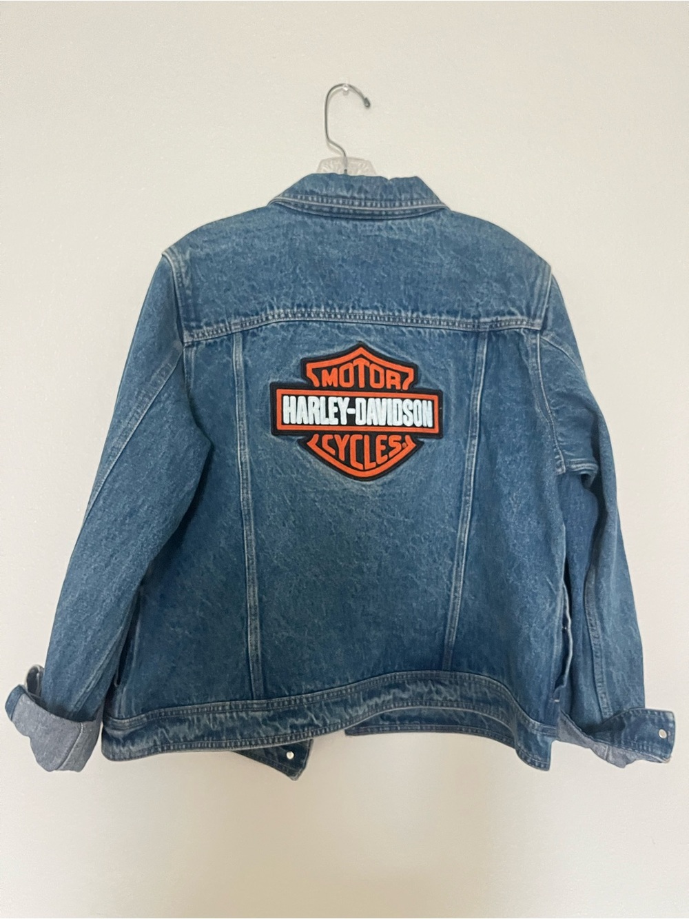 Harley-Davidson Biker Women’s Denim Dark Blue Motorcycle Trucker Jacket